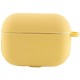 Силіконовий футляр New з карабіном для навушників Airpods Pro Жовтий / Yellow