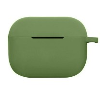 Силіконовий футляр New з карабіном для навушників Airpods Pro Зелений / Dark green