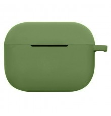Силіконовий футляр New з карабіном для навушників Airpods Pro Зелений / Dark green