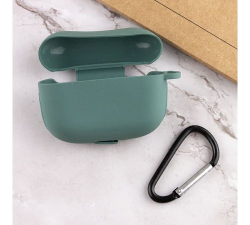 Силіконовий футляр New з карабіном для навушників Airpods Pro Зелений / Pine green Силіконовий футляр New з карабіном для навушників Airpods Pro Зелений / Pine green