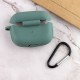 Силіконовий футляр New з карабіном для навушників Airpods Pro Зелений / Pine green
