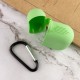 Силіконовий футляр New з карабіном для навушників Airpods Pro Зелений / Spearmint