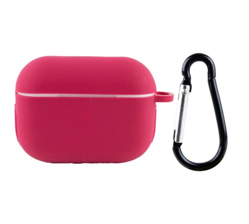 Силіконовий футляр New з карабіном для навушників Airpods Pro Червоний / Rose Red Силіконовий футляр New з карабіном для навушників Airpods Pro Червоний / Rose Red