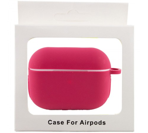 Силіконовий футляр New з карабіном для навушників Airpods Pro Червоний / Rose Red Силіконовий футляр New з карабіном для навушників Airpods Pro Червоний / Rose Red
