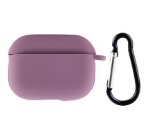 Силіконовий футляр New з карабіном для навушників Airpods Pro Ліловий / Lilac Pride