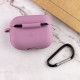 Силіконовий футляр New з карабіном для навушників Airpods Pro Ліловий / Lilac Pride