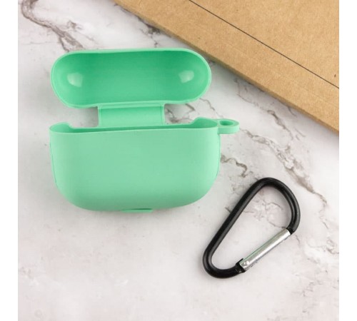 Силіконовий футляр New з карабіном для навушників Airpods Pro М'ятний / Mint Силіконовий футляр New з карабіном для навушників Airpods Pro М'ятний / Mint