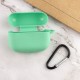 Силіконовий футляр New з карабіном для навушників Airpods Pro М'ятний / Mint