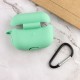 Силіконовий футляр New з карабіном для навушників Airpods Pro М'ятний / Mint