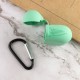 Силіконовий футляр New з карабіном для навушників Airpods Pro М'ятний / Mint
