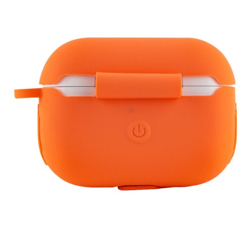 Силіконовий футляр New з карабіном для навушників Airpods Pro Помаранчевий / Apricot Силіконовий футляр New з карабіном для навушників Airpods Pro Помаранчевий / Apricot