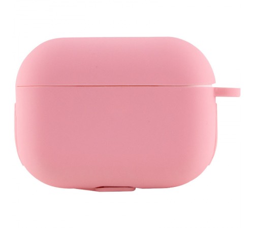Силіконовий футляр New з карабіном для навушників Airpods Pro Рожевий / Light pink Силіконовий футляр New з карабіном для навушників Airpods Pro Рожевий / Light pink