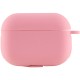 Силіконовий футляр New з карабіном для навушників Airpods Pro Рожевий / Light pink