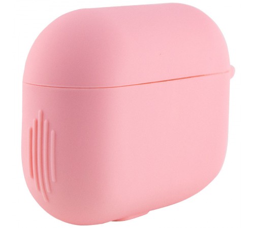 Силіконовий футляр New з карабіном для навушників Airpods Pro Рожевий / Light pink Силіконовий футляр New з карабіном для навушників Airpods Pro Рожевий / Light pink