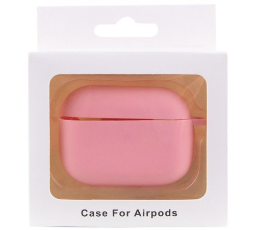 Силіконовий футляр New з карабіном для навушників Airpods Pro Рожевий / Light pink Силіконовий футляр New з карабіном для навушників Airpods Pro Рожевий / Light pink