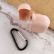Силіконовий футляр New з карабіном для навушників Airpods Pro Рожевий / Pink Sand