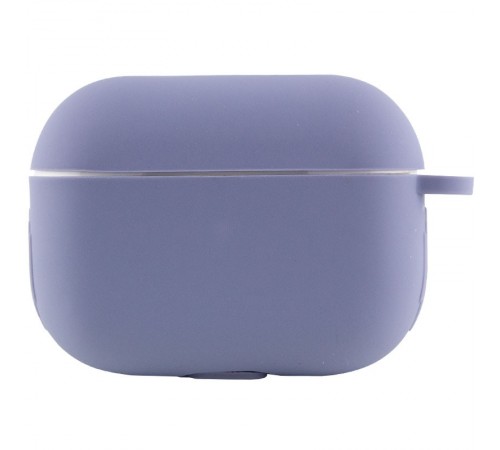 Силіконовий футляр New з карабіном для навушників Airpods Pro Сірий / Lavender Gray Силіконовий футляр New з карабіном для навушників Airpods Pro Сірий / Lavender Gray
