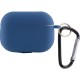 Силіконовий футляр New з карабіном для навушників Airpods Pro Синій / Navy blue