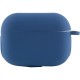 Силіконовий футляр New з карабіном для навушників Airpods Pro Синій / Navy blue