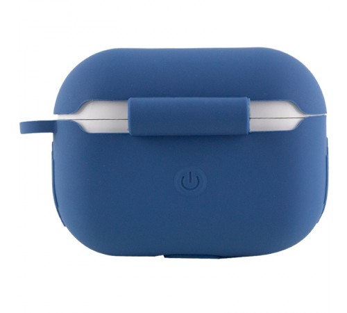 Силіконовий футляр New з карабіном для навушників Airpods Pro Синій / Navy blue Силіконовий футляр New з карабіном для навушників Airpods Pro Синій / Navy blue