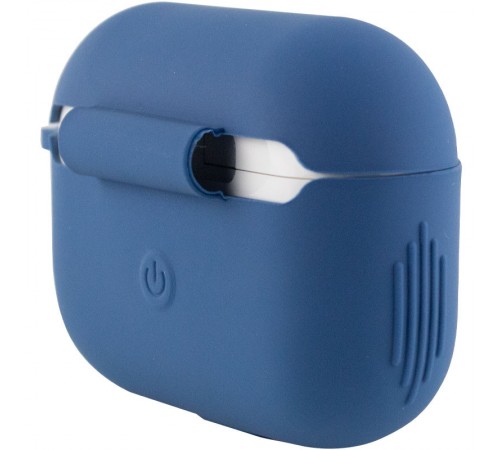 Силіконовий футляр New з карабіном для навушників Airpods Pro Синій / Navy blue Силіконовий футляр New з карабіном для навушників Airpods Pro Синій / Navy blue