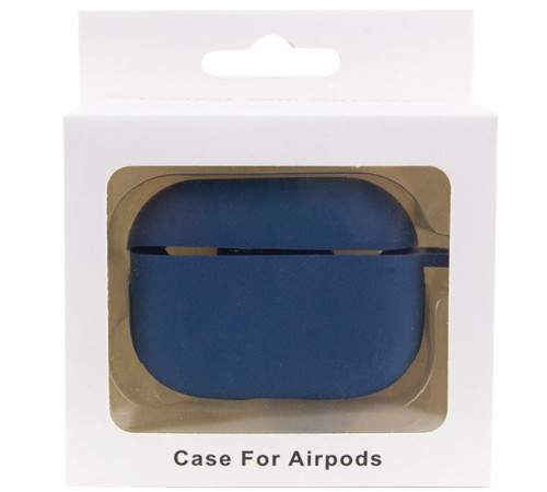 Силіконовий футляр New з карабіном для навушників Airpods Pro Синій / Navy blue Силіконовий футляр New з карабіном для навушників Airpods Pro Синій / Navy blue