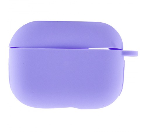 Силіконовий футляр New з карабіном для навушників Airpods Pro Бузковий / Dasheen Силіконовий футляр New з карабіном для навушників Airpods Pro Бузковий / Dasheen
