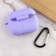 Силіконовий футляр New з карабіном для навушників Airpods Pro Бузковий / Dasheen