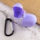 Силіконовий футляр New з карабіном для навушників Airpods Pro Бузковий / Dasheen