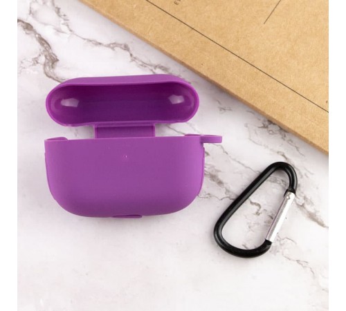 Силіконовий футляр New з карабіном для навушників Airpods Pro Фіолетовий / Grape Силіконовий футляр New з карабіном для навушників Airpods Pro Фіолетовий / Grape