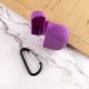 Силіконовий футляр New з карабіном для навушників Airpods Pro Фіолетовий / Grape