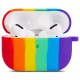 Силіконовий футляр Colorfull для навушників AirPods Pro Фіолетовий / Червоний
