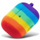 Силіконовий футляр Colorfull для навушників AirPods Pro Фіолетовий / Червоний