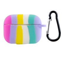 Силіконовий футляр Colorfull для навушників AirPods Pro Темно-рожевий / Бузковий