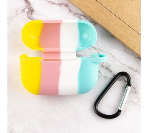 Силіконовий футляр Colorfull для навушників AirPods Pro Жовтий / Бірюзовий Силіконовий футляр Colorfull для навушників AirPods Pro Жовтий / Бірюзовий