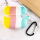Силіконовий футляр Colorfull для навушників AirPods Pro Жовтий / Бірюзовий