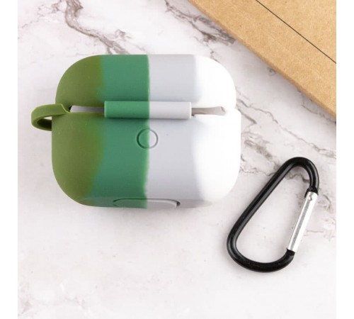 Силіконовий футляр Colorfull для навушників AirPods Pro Білий / Зелений Силіконовий футляр Colorfull для навушників AirPods Pro Білий / Зелений