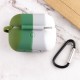Силіконовий футляр Colorfull для навушників AirPods Pro Білий / Зелений
