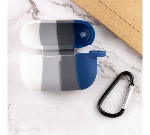Силіконовий футляр Colorfull для навушників AirPods Pro Білий / Синій Силіконовий футляр Colorfull для навушників AirPods Pro Білий / Синій