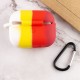 Силіконовий футляр Colorfull для навушників AirPods Pro Червоний / Білий