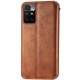 Шкіряний чохол-книжка GETMAN Cubic (PU) для Xiaomi Redmi 10 Коричневий