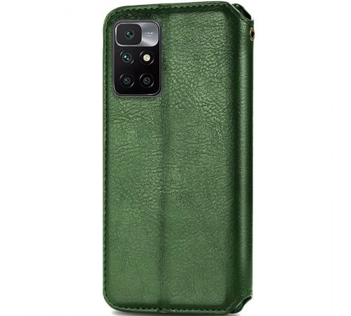 Шкіряний чохол-книжка GETMAN Cubic (PU) для Xiaomi Redmi 10 Зелений Шкіряний чохол-книжка GETMAN Cubic (PU) для Xiaomi Redmi 10 Зелений