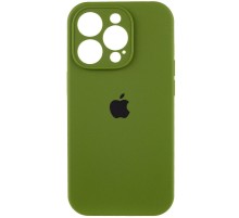 Чохол Silicone Case Full Camera Protective (AA) для Apple iPhone 13 Pro (6.1") Зелений / Dark Olive