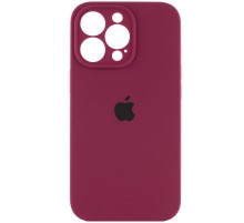 Чохол Silicone Case Full Camera Protective (AA) для Apple iPhone 13 Pro (6.1") Бордовий / Maroon
