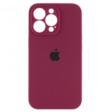 Чохол Silicone Case Full Camera Protective (AA) для Apple iPhone 13 Pro (6.1") Бордовий / Maroon