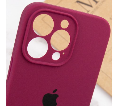 Чохол Silicone Case Full Camera Protective (AA) для Apple iPhone 13 Pro (6.1") Бордовий / Maroon Чохол Silicone Case Full Camera Protective (AA) для Apple iPhone 13 Pro (6.1") Бордовий / Maroon