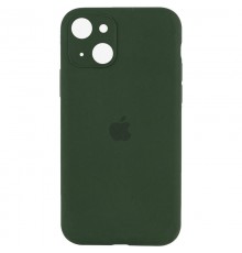 Чохол Silicone Case Full Camera Protective (AA) для Apple iPhone 13 (6.1") Зелений / Dark green