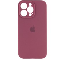 Чохол Silicone Case Full Camera Protective (AA) для Apple iPhone 13 Pro Max (6.7") Бордовий / Plum