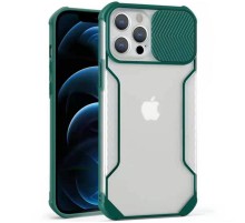 Чохол Camshield matte Ease TPU зі шторкою для Apple iPhone 12 Pro Max (6.7") Зелений