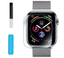 Захисне 3D скло Nano Optics з УФ лампою для Apple Watch Series 7/8 41mm Прозорий